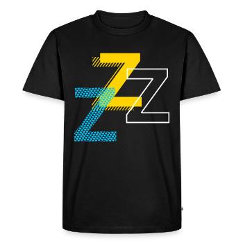 Alphabet Letter Z - Men's Premium Organic T-Shirt - black - Front - Nico (187cm)