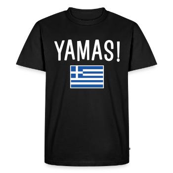 Yamas - T-shirt Premium bio Homme - noir - Devant - Nico (187cm)