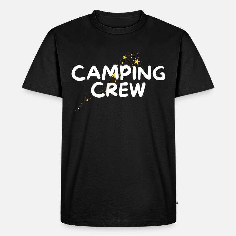 Camping Crew - Männer Premium Bio T-Shirt - Schwarz