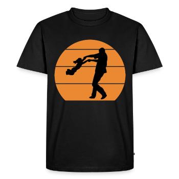 Père et fille - T-shirt Premium bio Homme - noir - Devant - Nico (187cm)