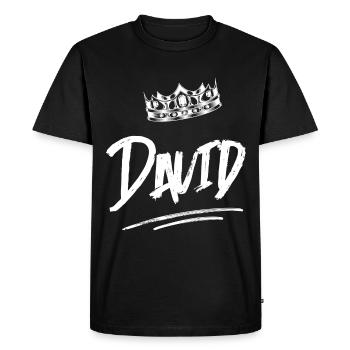 David - T-shirt Premium bio Homme - noir - Devant - Nico (187cm)