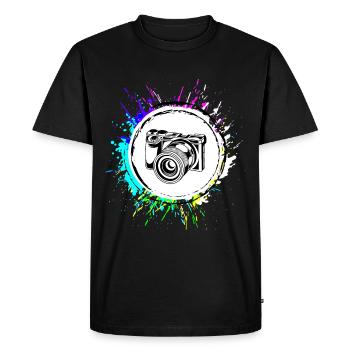 Camera silhouette icon - Men's Premium Organic T-Shirt - black - Front - Nico (187cm)