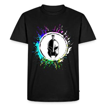 Spartan Helmet - Men's Premium Organic T-Shirt - black - Front - Nico (187cm)