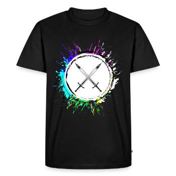 Symbole d’icône d’épée - T-shirt Premium bio Homme - noir - Devant - Nico (187cm)