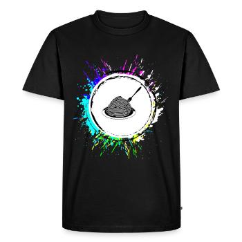 Symbole spaghetti - T-shirt Premium bio Homme - noir - Devant - Nico (187cm)