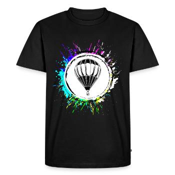 Hot air balloon icon - Men's Premium Organic T-Shirt - black - Front - Nico (187cm)