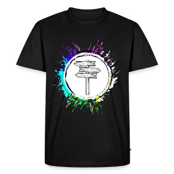 Guide de voyage - T-shirt Premium bio Homme - noir - Devant - Nico (187cm)