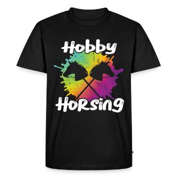 Hobby Horsing - Hobby Horse - Männer Premium Bio T-Shirt - Schwarz - Vorne - Nico (187cm)