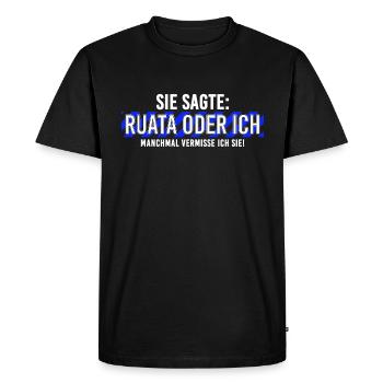 Ruata Rutenfest Ravensburg - Men's Premium Organic T-Shirt - black - Front - Nico (187cm)