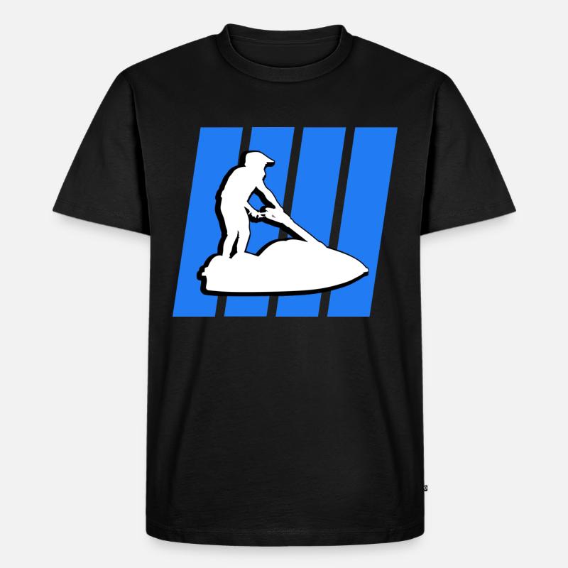 jet ski - Männer Premium Bio T-Shirt - Schwarz