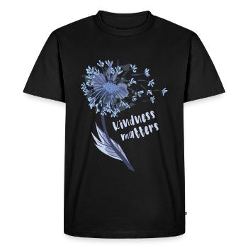 Kindness matters - Men's Premium Organic T-Shirt - black - Front - Nico (187cm)