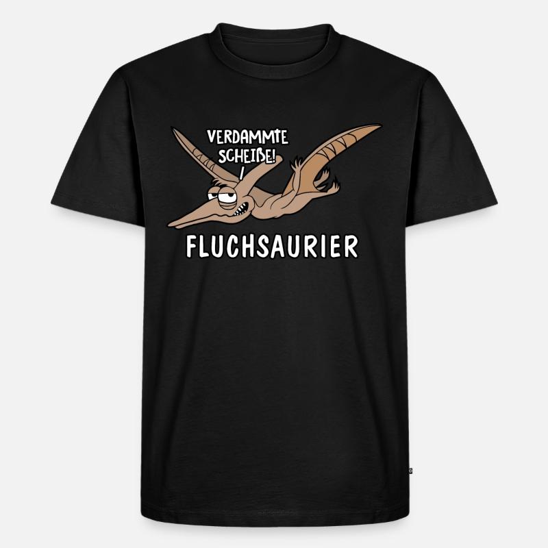 Fluchsaurier - Männer Premium Bio T-Shirt - Schwarz