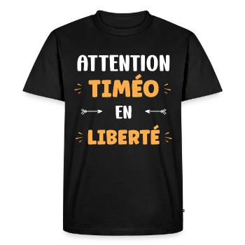 Timo - T-shirt Premium bio Homme - noir - Devant - Nico (187cm)