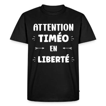 Timo - T-shirt Premium bio Homme - noir - Devant - Nico (187cm)
