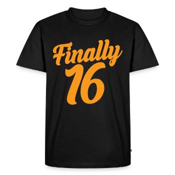 16e anniversaire - T-shirt Premium bio Homme - noir - Devant - Nico (187cm)