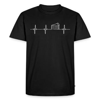 Baking Cake - Men's Premium Organic T-Shirt - black - Front - Nico (187cm)