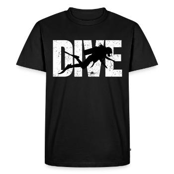 Dive diver typography diving gift - Men's Premium Organic T-Shirt - black - Front - Nico (187cm)