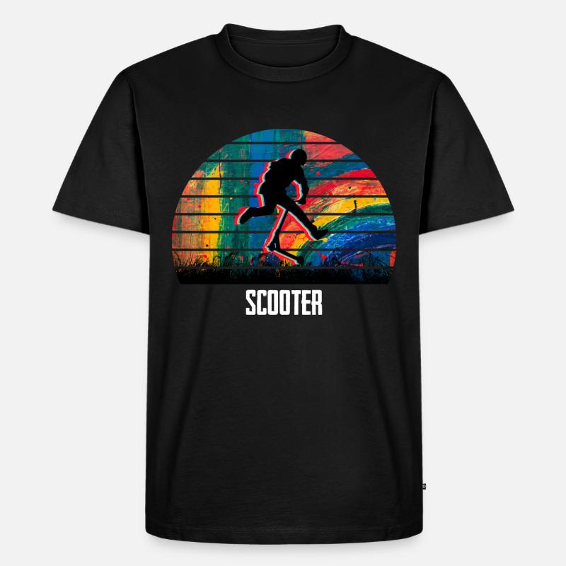 Roller - Männer Premium Bio T-Shirt - Schwarz