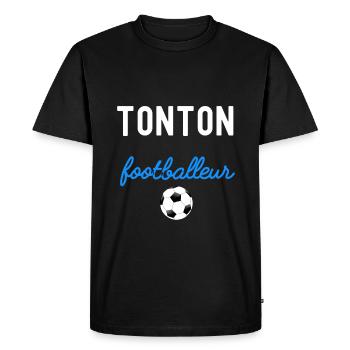 tonton footballeur - T-shirt Premium bio Homme - noir - Devant - Nico (187cm)