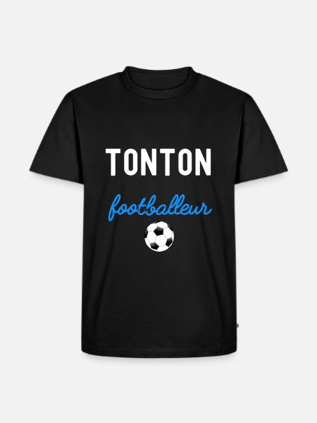 tonton footballeur - T-shirt Premium bio Homme - noir