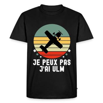 je peux pas j ai ulm humour ulm vintage - T-shirt Premium bio Homme - noir - Devant - Nico (187cm)