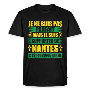 Cadeau drole pour les fans de nantes club - T-shirt Premium bio Homme - noir - Devant - Nico (187cm)