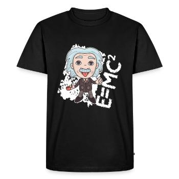 Physique Formule E=mc2 - T-shirt Premium bio Homme - noir - Devant - Nico (187cm)