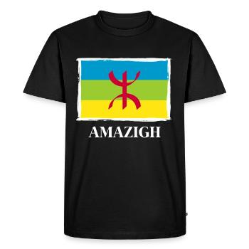 Amazigh - T-shirt Premium bio Homme - noir - Devant - Nico (187cm)