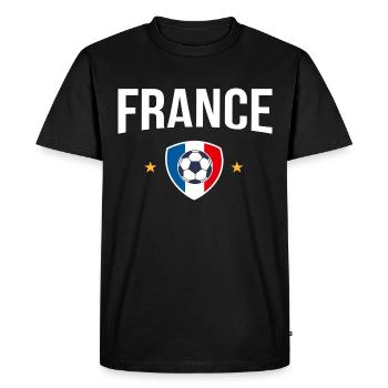 équipe de france football suppourter championnat - T-shirt Premium bio Homme - noir - Devant - Nico (187cm)