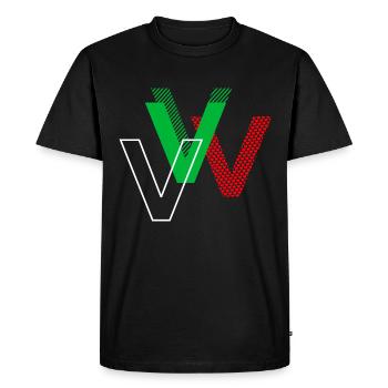 Letter V - Men's Premium Organic T-Shirt - black - Front - Nico (187cm)