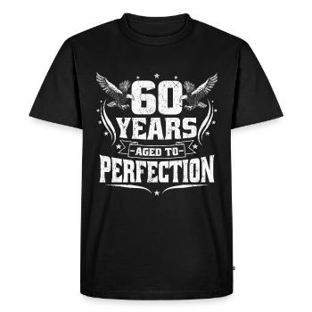60 ans mûris à la perfection - 60e anniversaire - T-shirt Premium bio Homme - noir - Devant - Nico (187cm)