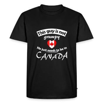 Canada - Men's Premium Organic T-Shirt - black - Front - Nico (187cm)