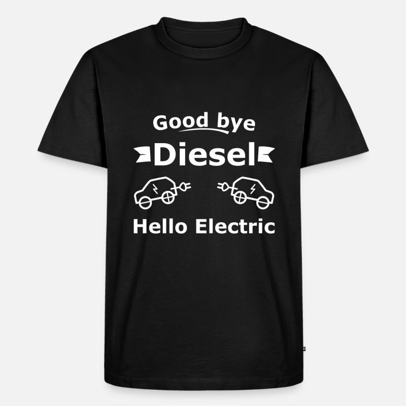 Elektroauto - Männer Premium Bio T-Shirt - Schwarz