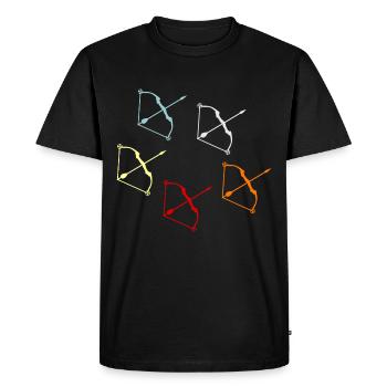 Bogenschießen - Männer Premium Bio T-Shirt - Schwarz - Vorne - Nico (187cm)