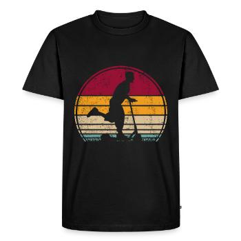 Pedal Scooter E-Scooter Scooter Électrique Rétro Vintage - T-shirt Premium bio Homme - noir - Devant - Nico (187cm)