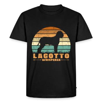Lagotto Romagnolo Chuchoteur - T-shirt Premium bio Homme - noir - Devant - Nico (187cm)