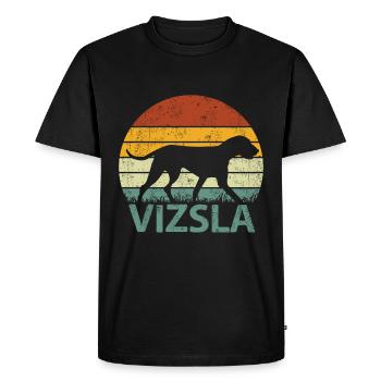 Magyar Vizsla Chien Rétro Vintage - T-shirt Premium bio Homme - noir - Devant - Nico (187cm)