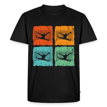 Gardien de handball Gardien gardien de but Vintage Retro - T-shirt Premium bio Homme - noir - Devant - Nico (187cm)