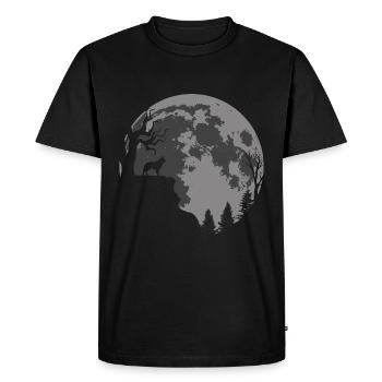 Berger belge Belge Tervuren Moon - T-shirt Premium bio Homme - noir - Devant - Nico (187cm)
