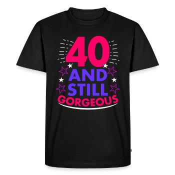 40ème anniversaire - T-shirt Premium bio Homme - noir - Devant - Nico (187cm)