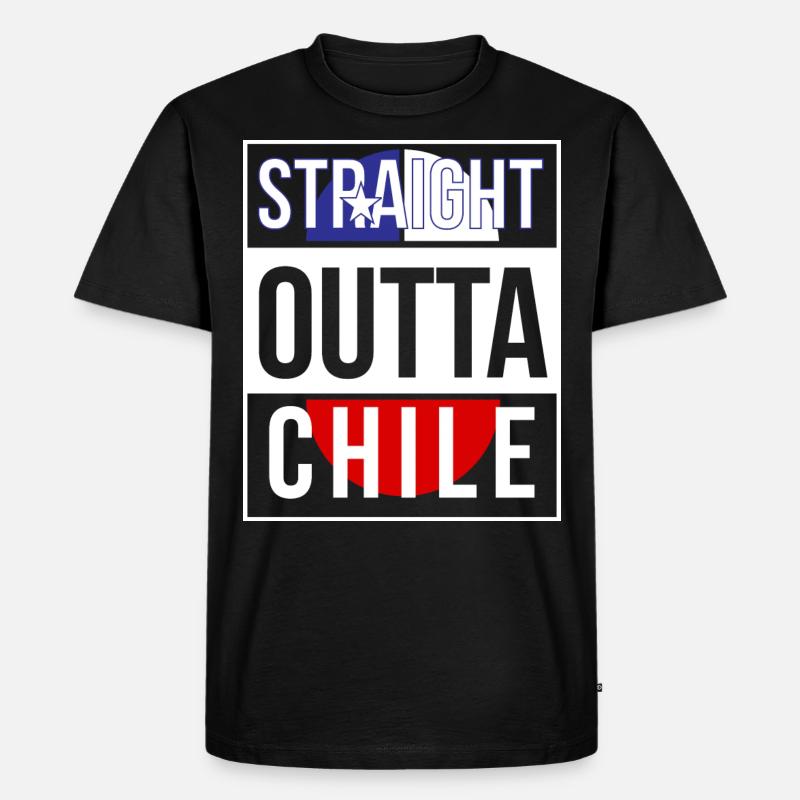 Chile - Männer Premium Bio T-Shirt - Schwarz
