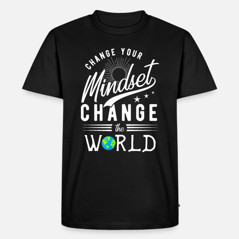 Motivation - Männer Premium Bio T-Shirt - Schwarz