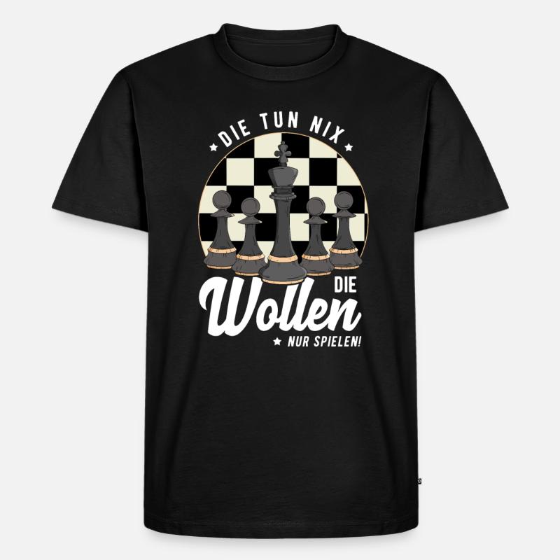 Schach - Männer Premium Bio T-Shirt - Schwarz