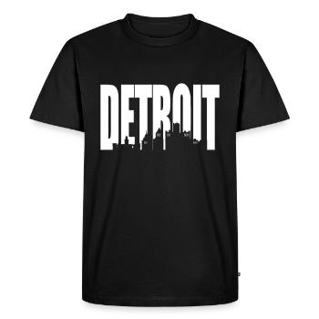 Detroit - T-shirt Premium bio Homme - noir - Devant - Nico (187cm)
