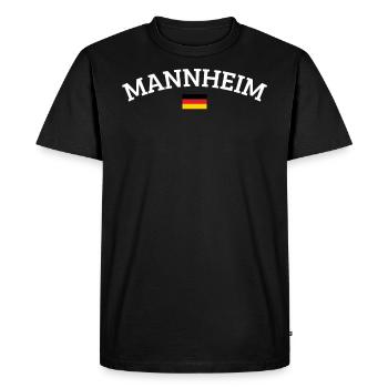 Mannheim - T-shirt Premium bio Homme - noir - Devant - Nico (187cm)