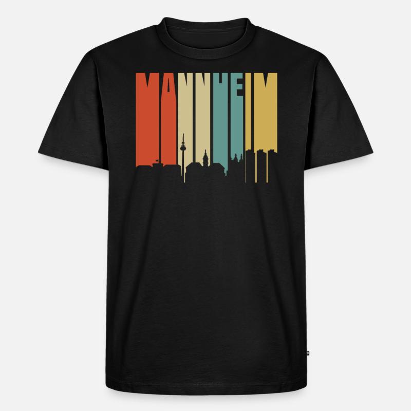 Mannheim - Männer Premium Bio T-Shirt - Schwarz