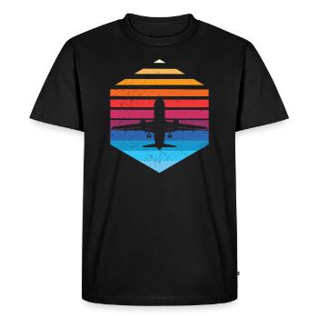 avion - T-shirt Premium bio Homme - noir - Devant - Nico (187cm)