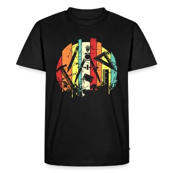 architecte - T-shirt Premium bio Homme - noir - Devant - Nico (187cm)