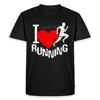 To run - Men's Premium Organic T-Shirt - black - Front - Nico (187cm)