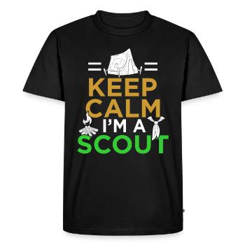 scout - T-shirt Premium bio Homme - noir - Devant - Nico (187cm)